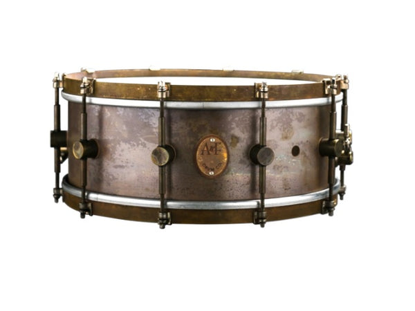 Caisse claire en laiton brut A&amp;F 5,5" x 14"