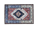 Tapis de tambour persan tribal Ahead rouge/bleu