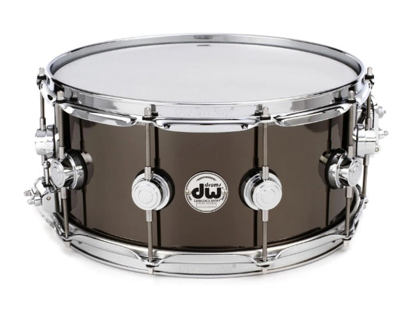 DW Collector's Series Black Nickel Over Brass 6.5x14 Snare Drum DRVB6514SVC