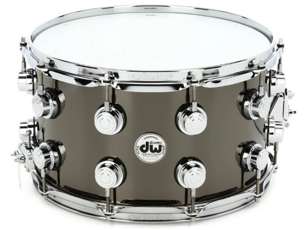 DW Collector's Series Black Nickel Over Brass 8x14 Snare Drum