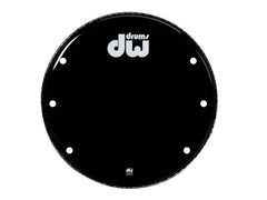 Tête de résonance pour grosse caisse DW 18" Noir brillant ventilé