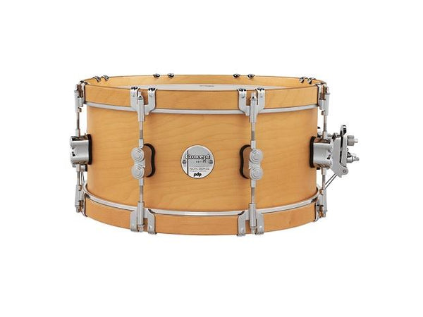 Caisse claire PDP Concept Maple Classic 6,5x14 avec cerceaux naturels