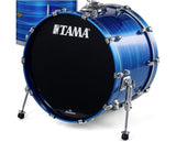Grosse caisse Tama 16x12 Starclassic finition noyer/bouleau laquée avec base de support de tom