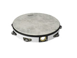 Tambourin Remo 10" simple cymbalette avec Fiberskyn blanc