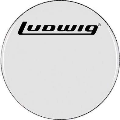 Bloc de tête de grosse caisse Ludwig 24" transparent avec logo Powerstroke 3
