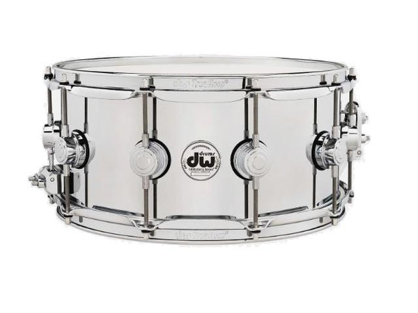 DW Collector's Series Polished Steel 6.5x14 Snare Drum