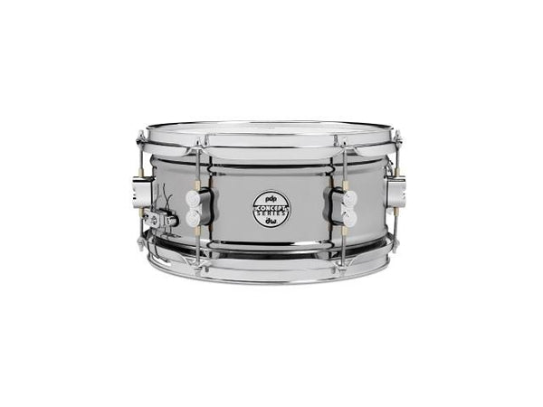 Caisse claire en acier PDP Concept Metal Nickel noir 6" x 12"