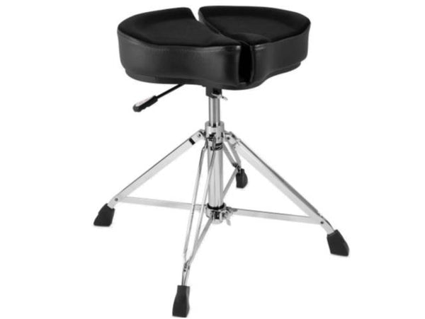 Siège hydraulique à 4 pieds Spinal-G Saddle Ahead avec dessus en tissu noir