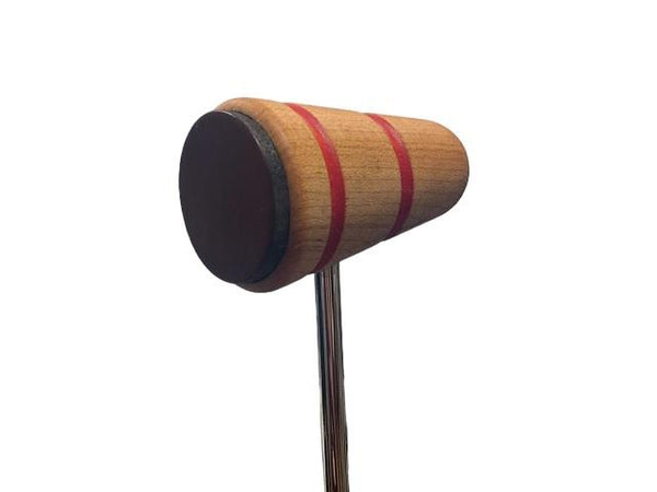 Low Boy Beater Cuir Daddy Naturel avec Rayures Rouges