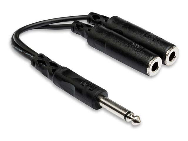 Câble Hosa Y 1/4 po TS vers double 1/4 po TSF