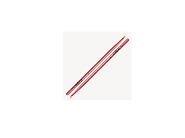 Baguettes Zildjian 5A Chroma Pink Hickory avec pointe en bois
